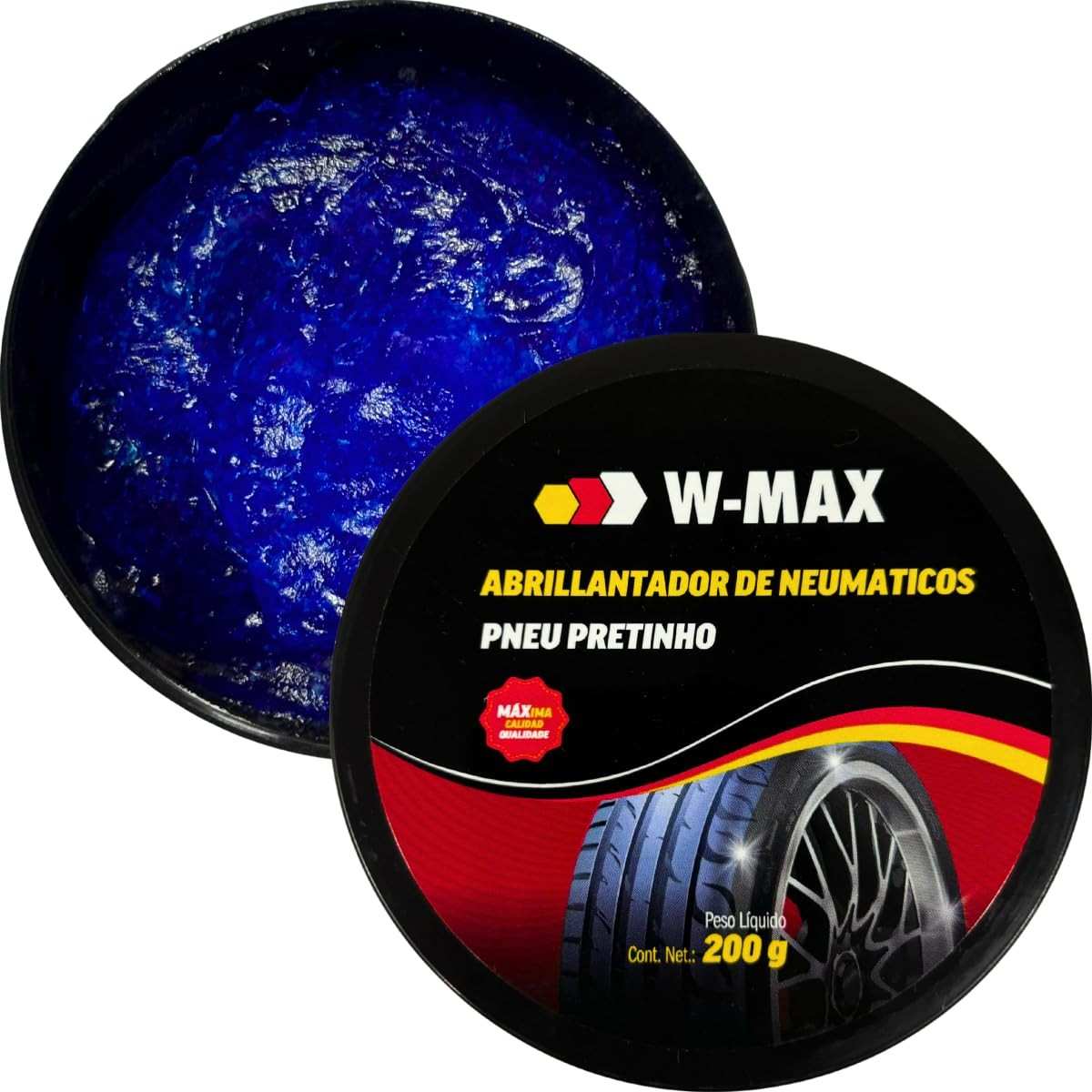Pneu Pretinho W-Max Gel 200g: Brilho Intenso e Proteção Duradoura Wurth