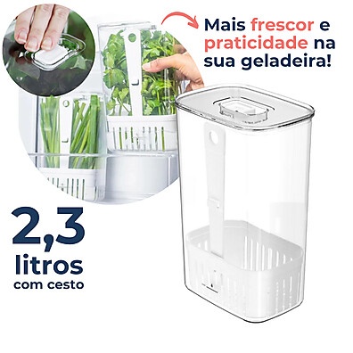 Geladeira Organizada: Pote Fresco 2,3L para Temperos