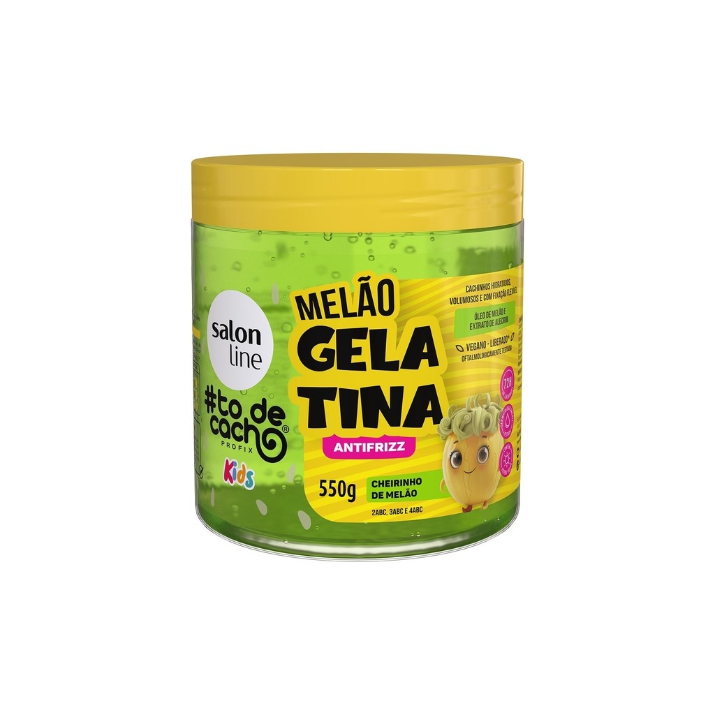 Gelatina #todecacho Kids Melão: Cachos Definidos!