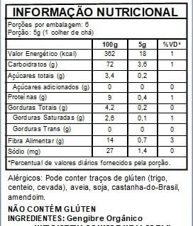 Gengibre Em Pó Orgânico 30g - OSM
