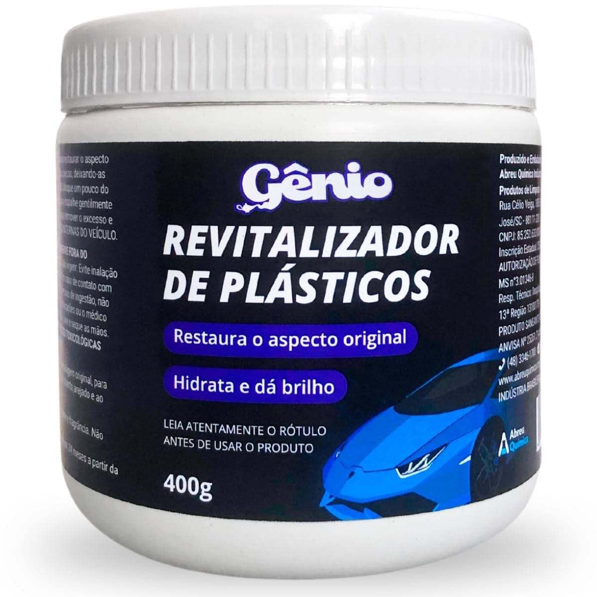 Revitalizador de Plásticos Gênio 400g - Restaure e Proteja Superfícies com Qualidade