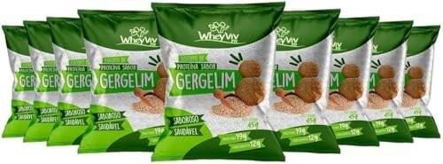 Kit 20 Biscoitos Fit com Whey protein 45g - WheyViv Sabor Gergelim