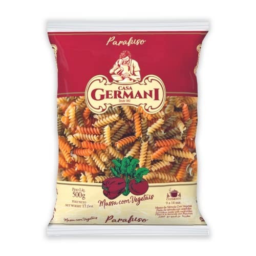 Germani Alimentos Macarrão Parafuso Com Vegetais Casa Germani 500G Massa Parafuso De Sêmola Com Vegetais Pasta Fusilli Tre Verdure Vermelho Delícia Saborosa E Colorida Receita Caseira Desde 1892