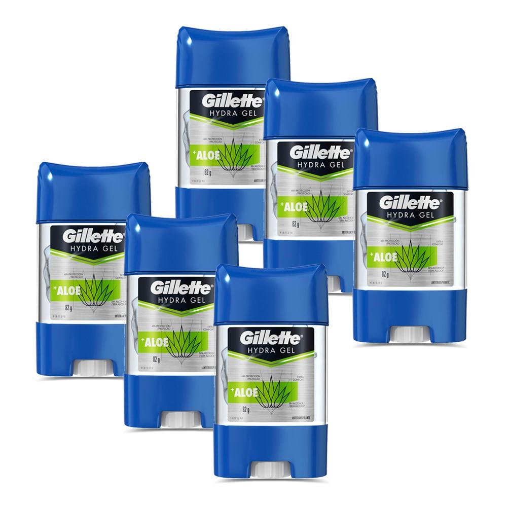 Gillette Hydra Aloe: Kit 6 Desodorantes 48h