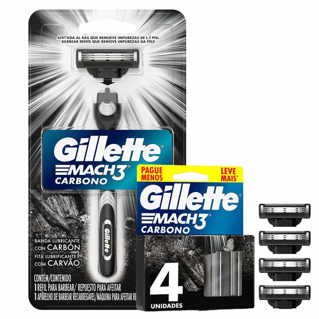 Gillette Mach3 Carbono: Barbear Impecável