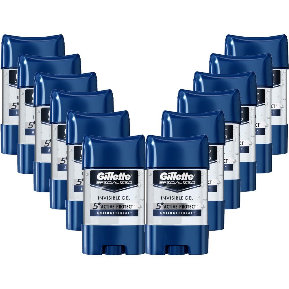 Gillette Specialized: Kit 12 Desodorantes Antibacterianos