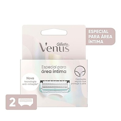 Gillette Venus Área Íntima: Carga Refil 2 Unidades