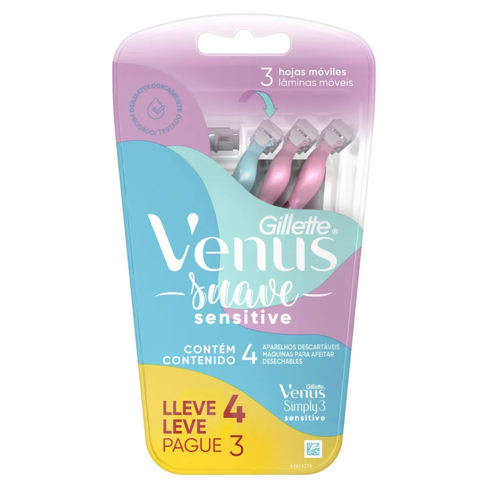 Gillette Venus Suave Sensitive: Depilação para Pele Sensível