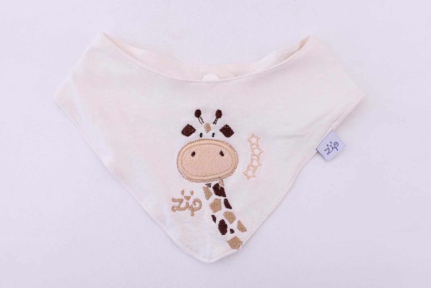 Babador Bandana Infantil com Estampas Divertidas - 2 Unidades (Passarinho e Girafa)