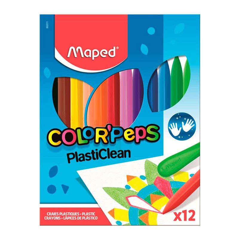 Giz Color'Peps Plasticlean: 12 Cores para Criar Sem Limites!