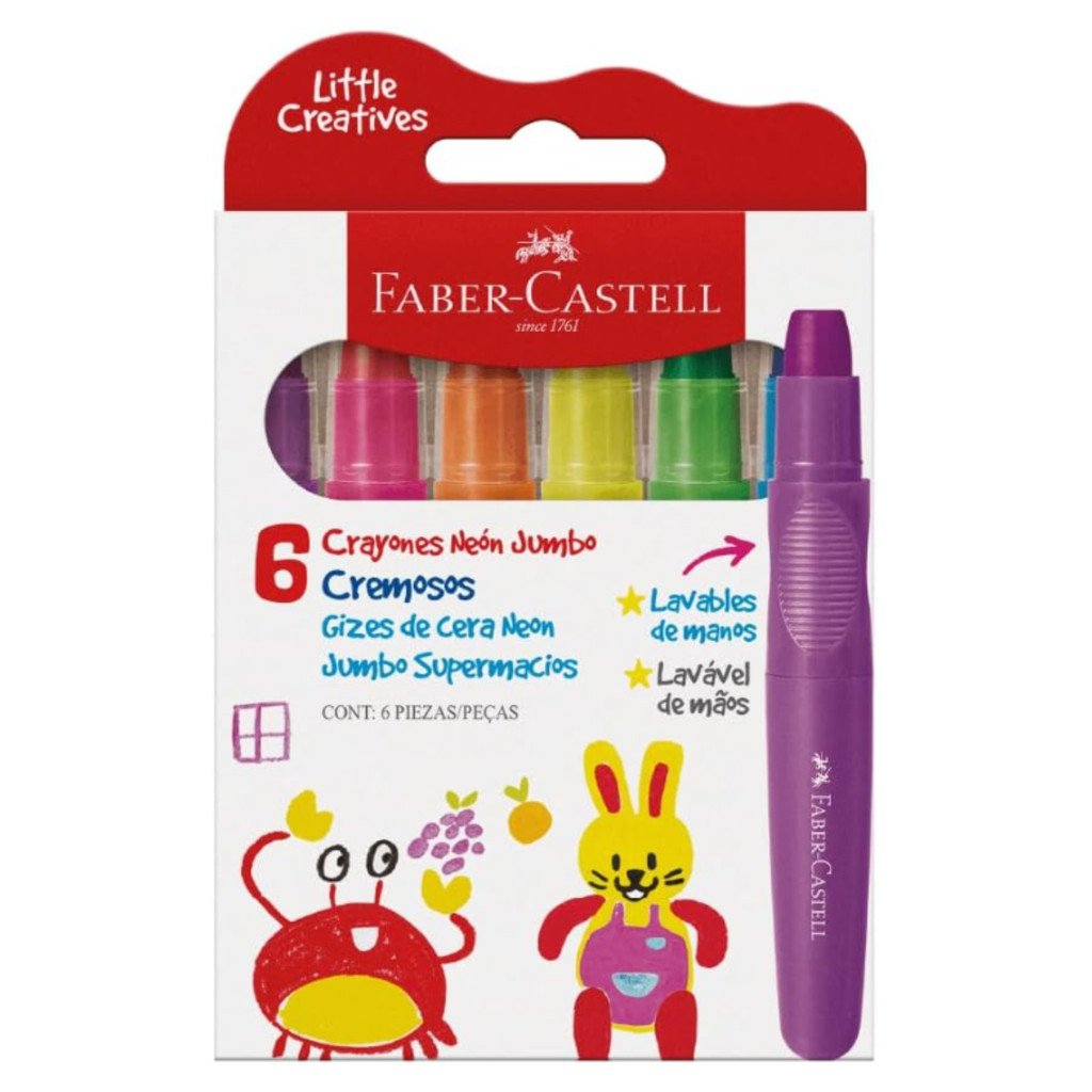 Giz de Cera Neon Faber-Castell: Cores Vibrantes!