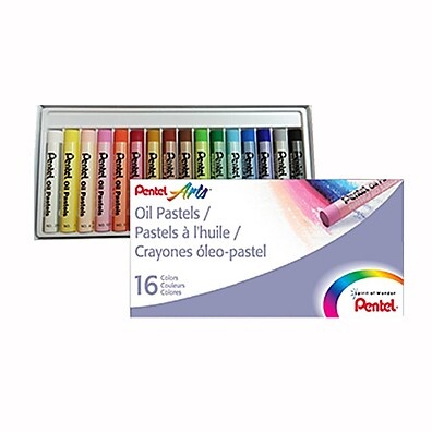 Giz Pastel Oleoso Pentel: 16 Cores Vibrantes