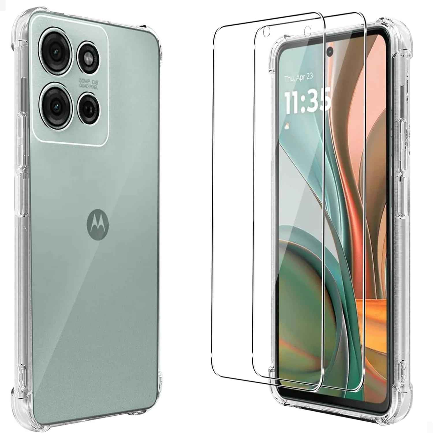 Kit Capa Anti Impacto Transparente + Película 3D Moto G15 - Proteção Total GL CASES