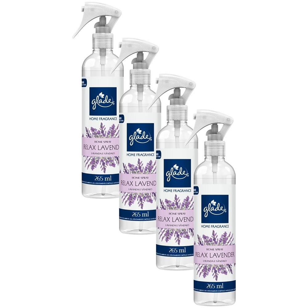 Glade Relax Lavender: Kit 4 Odorizadores 265ml