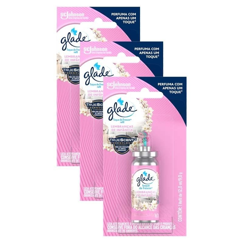Glade Toque de Frescor: Kit 3 Refis 12ml