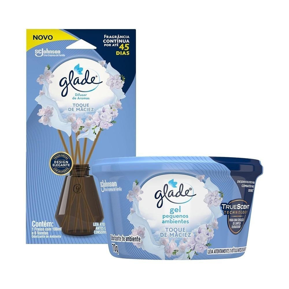Glade Toque de Maciez: Kit Perfume para Casa