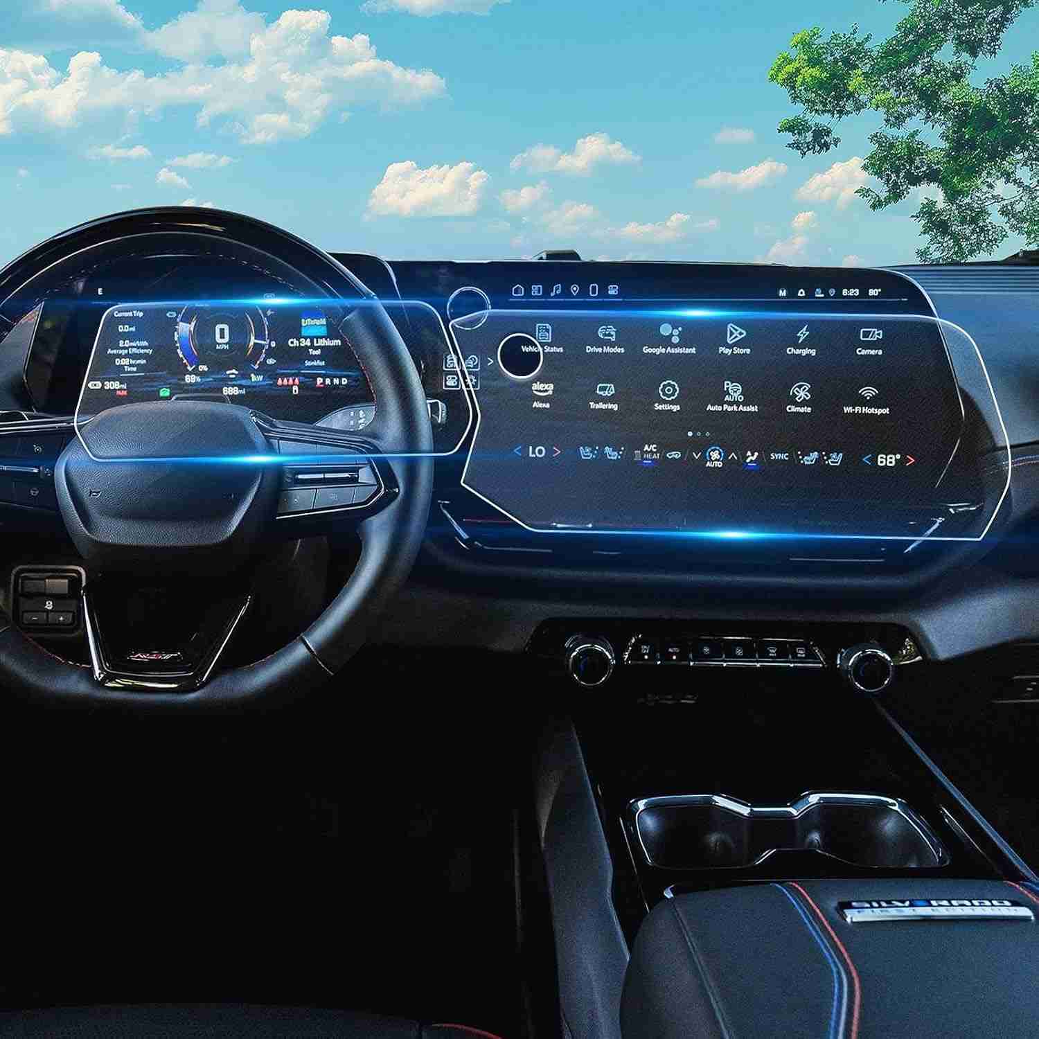 Protetor de Tela WEIPIN Matte Anti-Glare para Chevy Suburban 2025-2026 (17.7" + 11") - Proteção Premium e Visão Clara