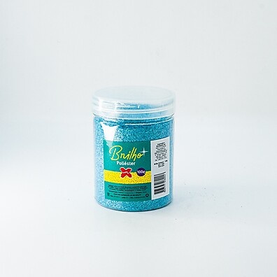Glitter Azul Neon 100g - Brilho Poliéster para Balões e Artes