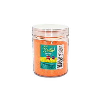 Glitter Laranja Neon: Brilho Intenso para Balões!