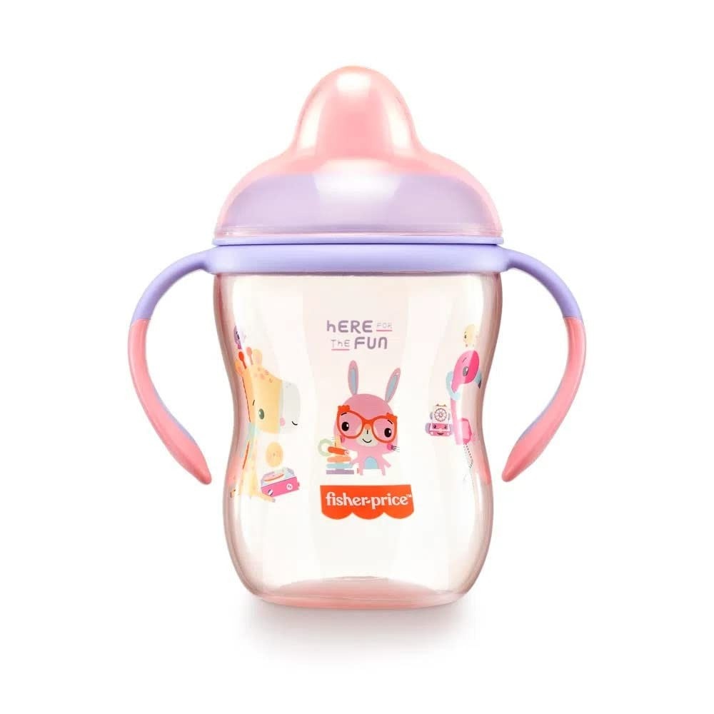 Copo de Treinamento com Bico Semi-Rígido First Moments Glitter Fisher-Price - Segurança e Diversão para Bebês