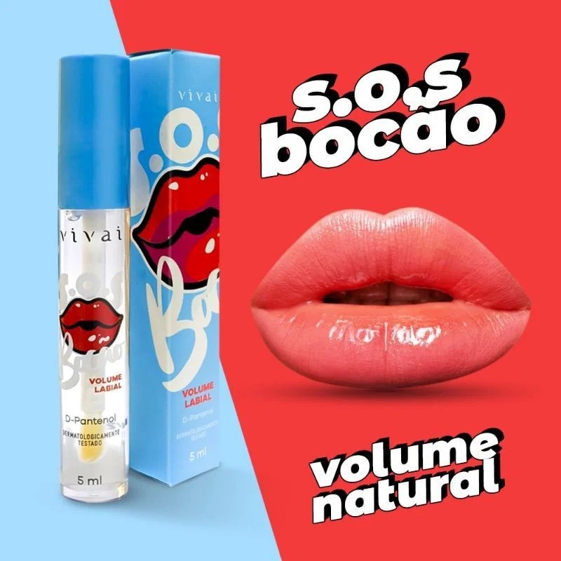 Gloss S.O.S Bocão Vivai: Deixe os Lábios Maiores