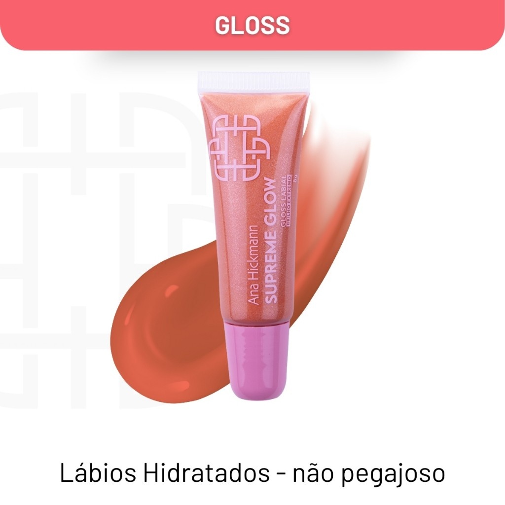 Gloss Supreme Glow: Lábios Volumosos 3D