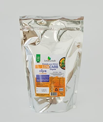 Granola sem glúten Leve Croc low carb Oliva e Cúrcuma 1kg