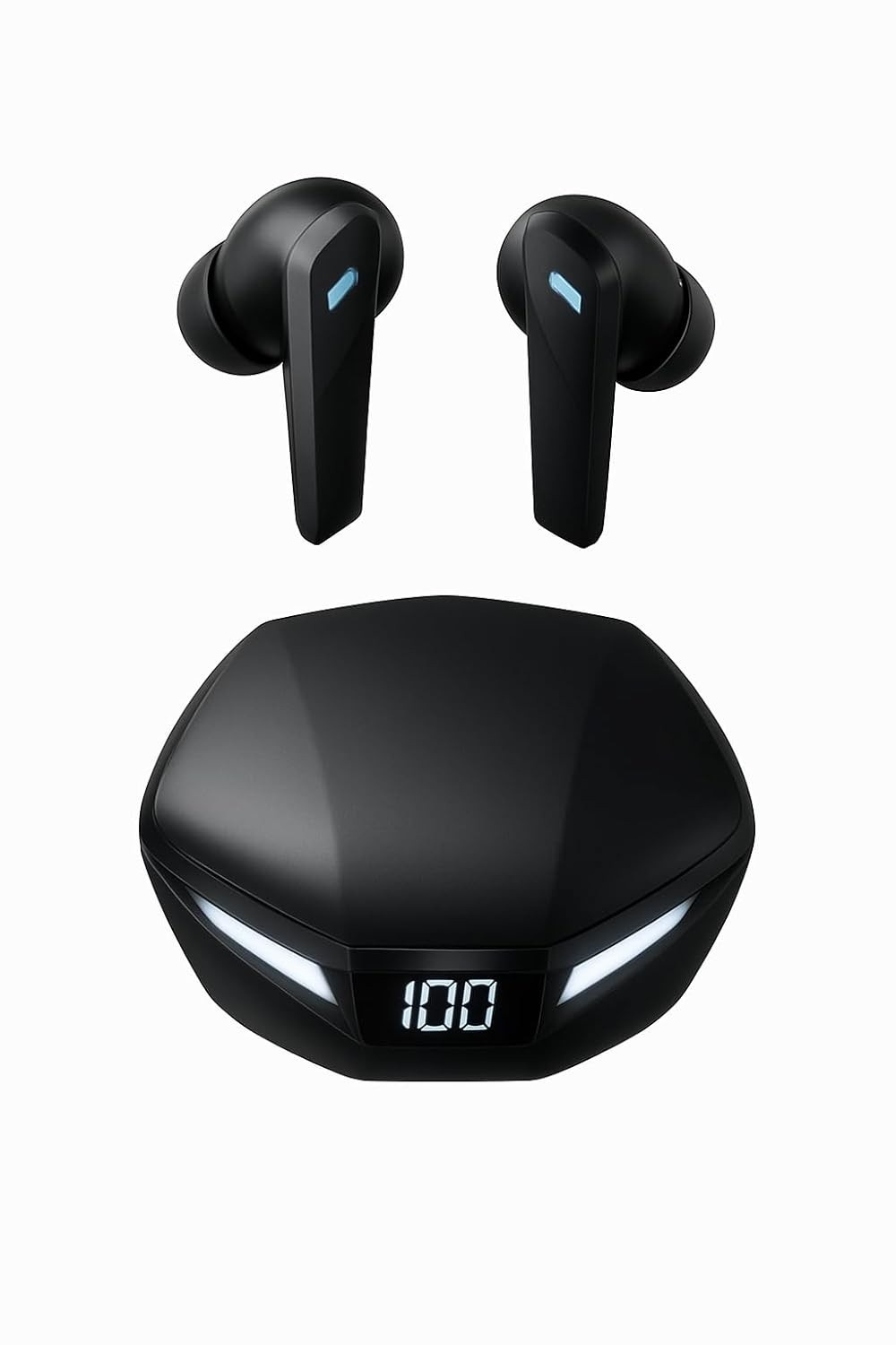 Fone de Ouvido GM2 PRO MAX 2025: Bluetooth 5.4, LED, Som 360° e ANC - Preto