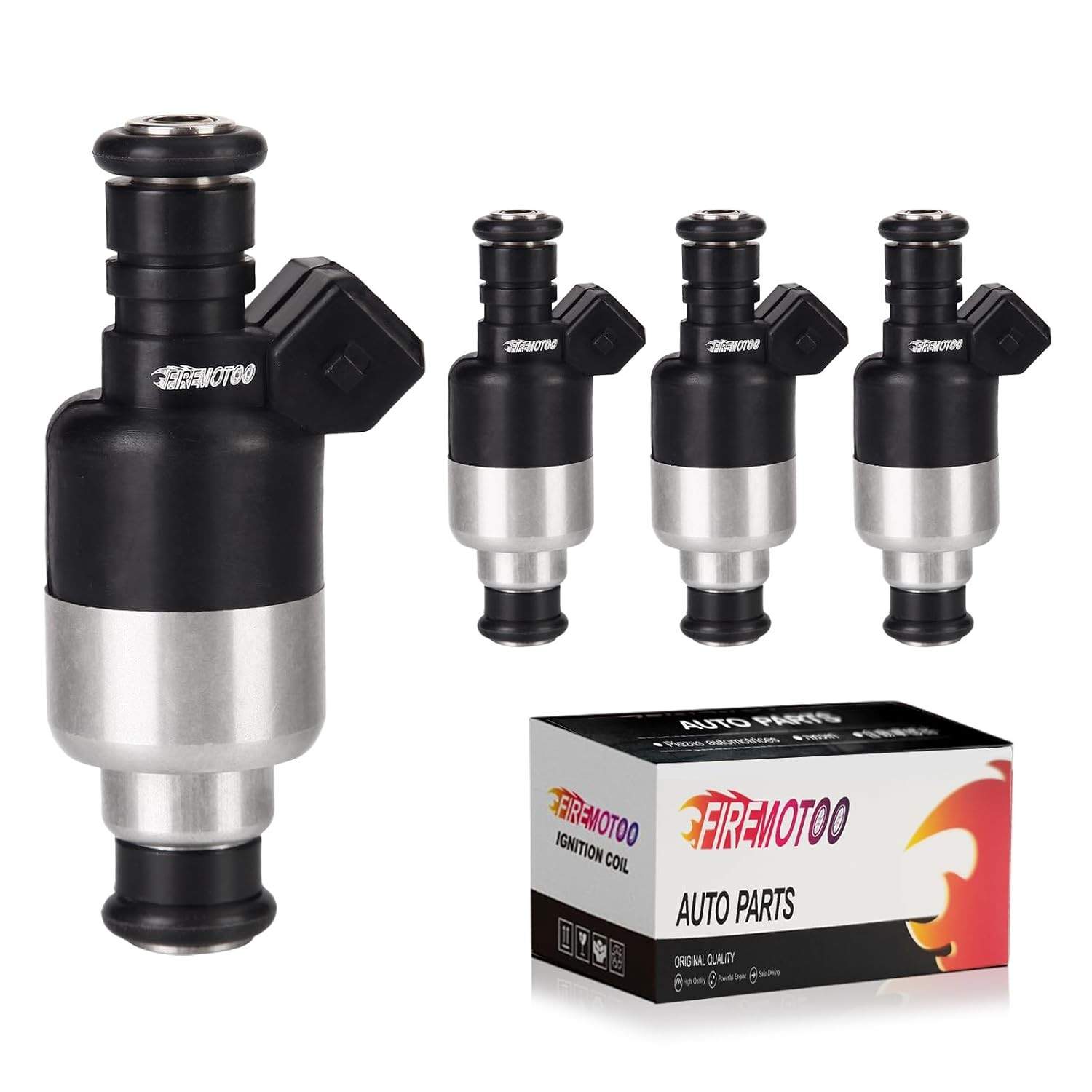 Kit 4 Injetores de Combustível 6 Furos para GMC Sonoma, Chevy S10, Cavalier, Pontiac Sunfire, Isuzu Hombre 2.2L L4 (1998-2000)