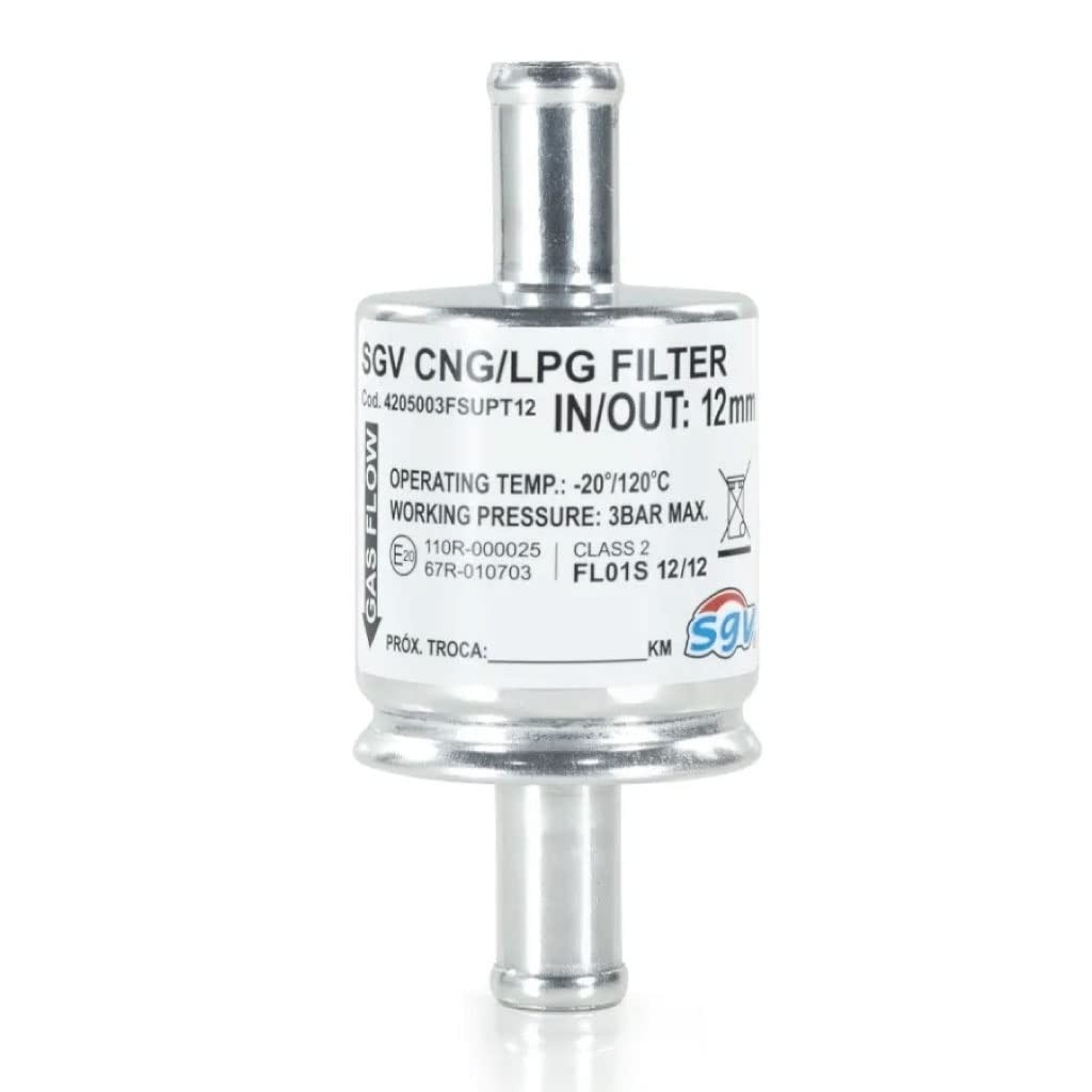 Filtro GNV 5ª Geração Universal 12mm SGV: Segurança e Performance para seu Veículo