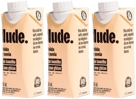 Kit 3X: Leite Vegetal de Aveia To Go Sabor Baunilha Nude 250ml