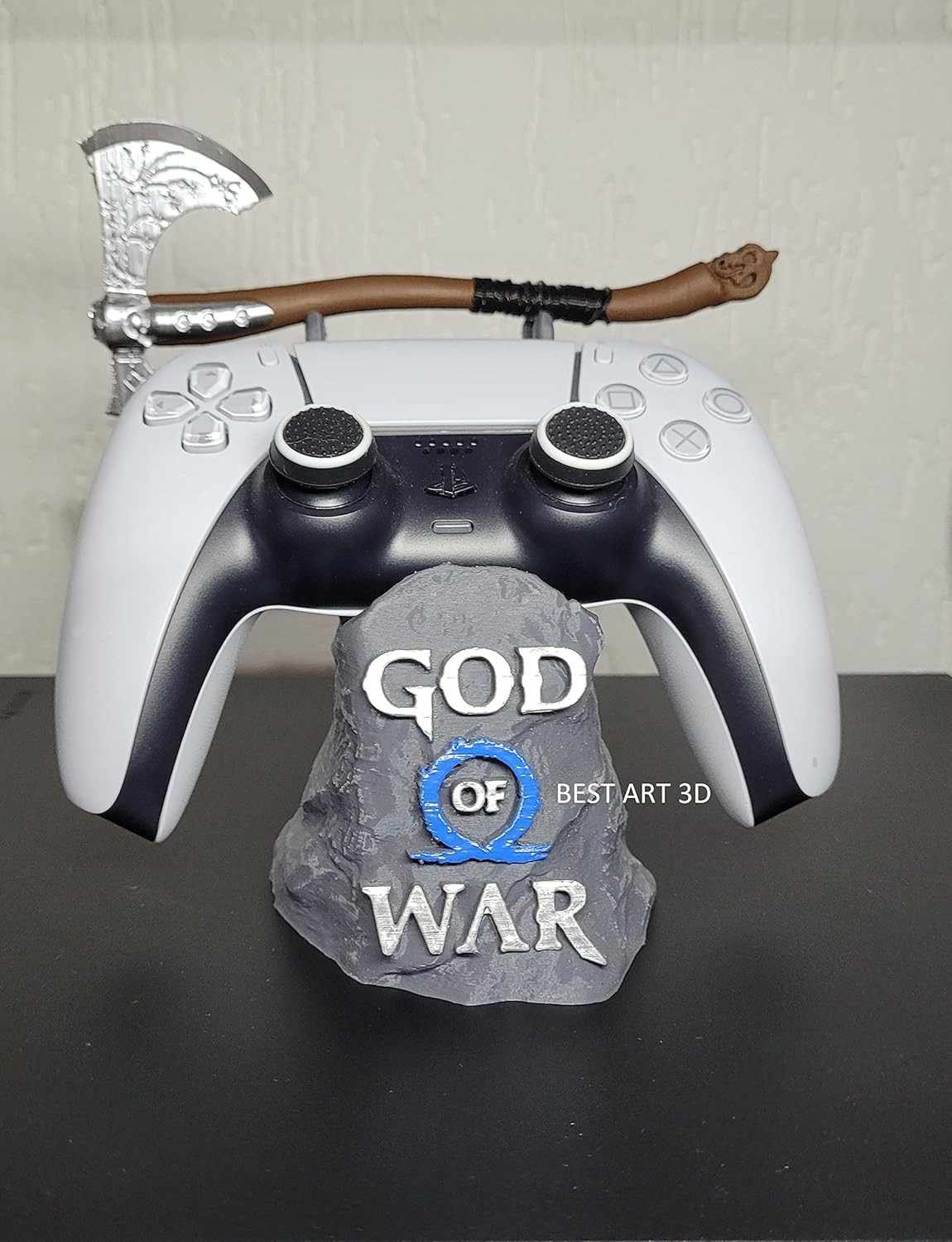 Suporte para Controle PS5 e PS4 God of War Ragnarok - Machado Leviathan Temático