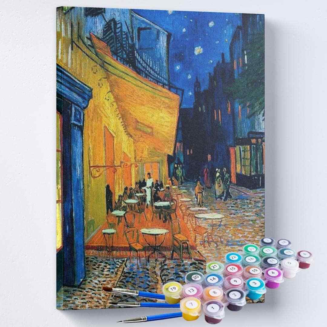 Kit de Pintura Terapêutica - Terraço do Café à Noite - Van Gogh | MAUE ART STORE