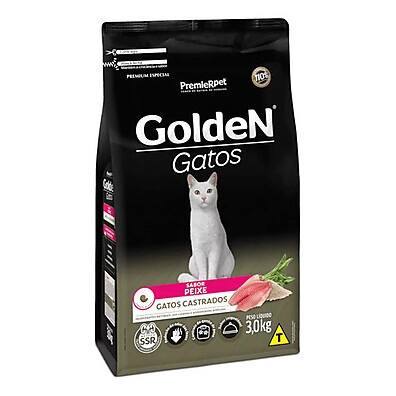 Golden Castrados: Ração Gato Peixe 3kg