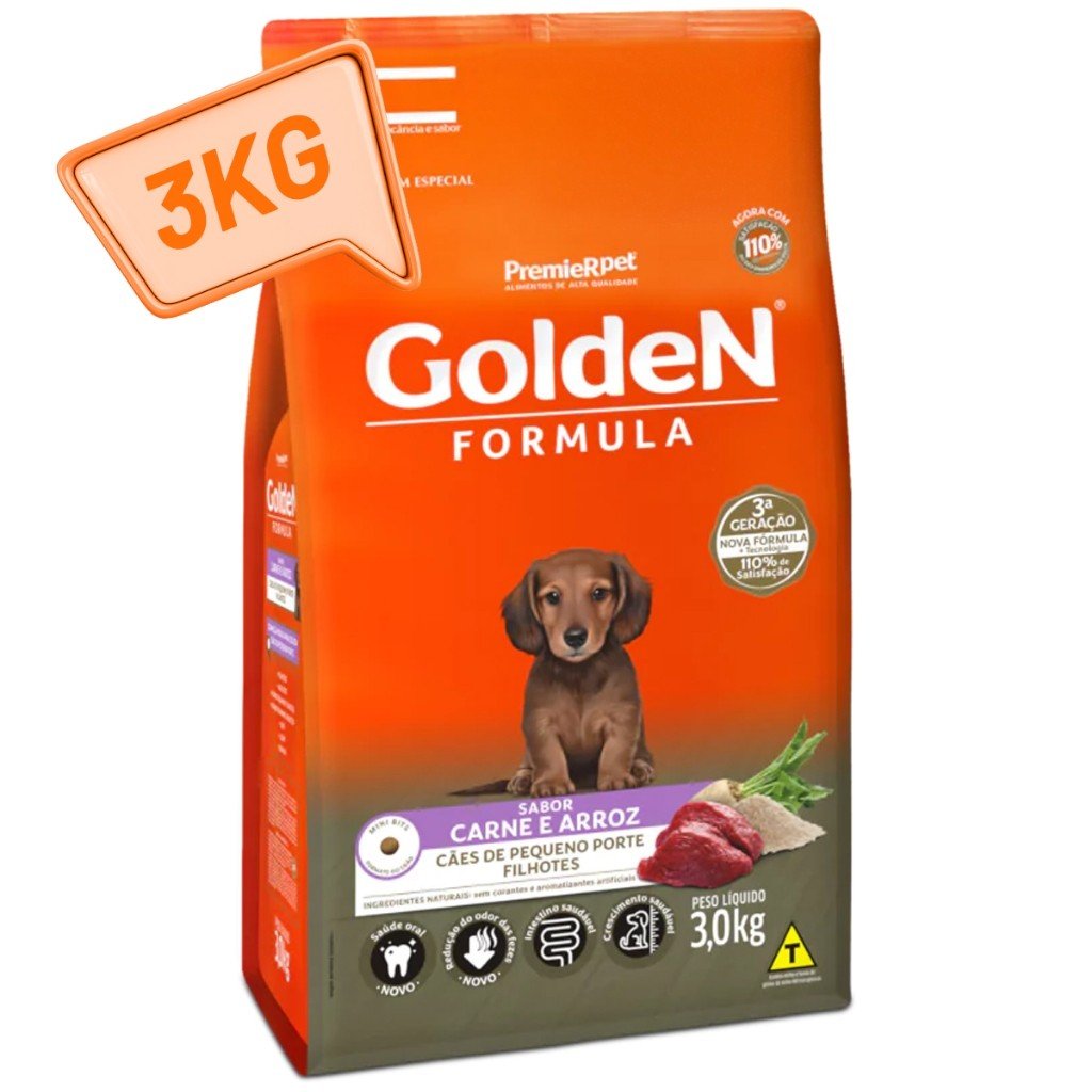 Golden Filhote Mini: Nutrição Premium 3kg