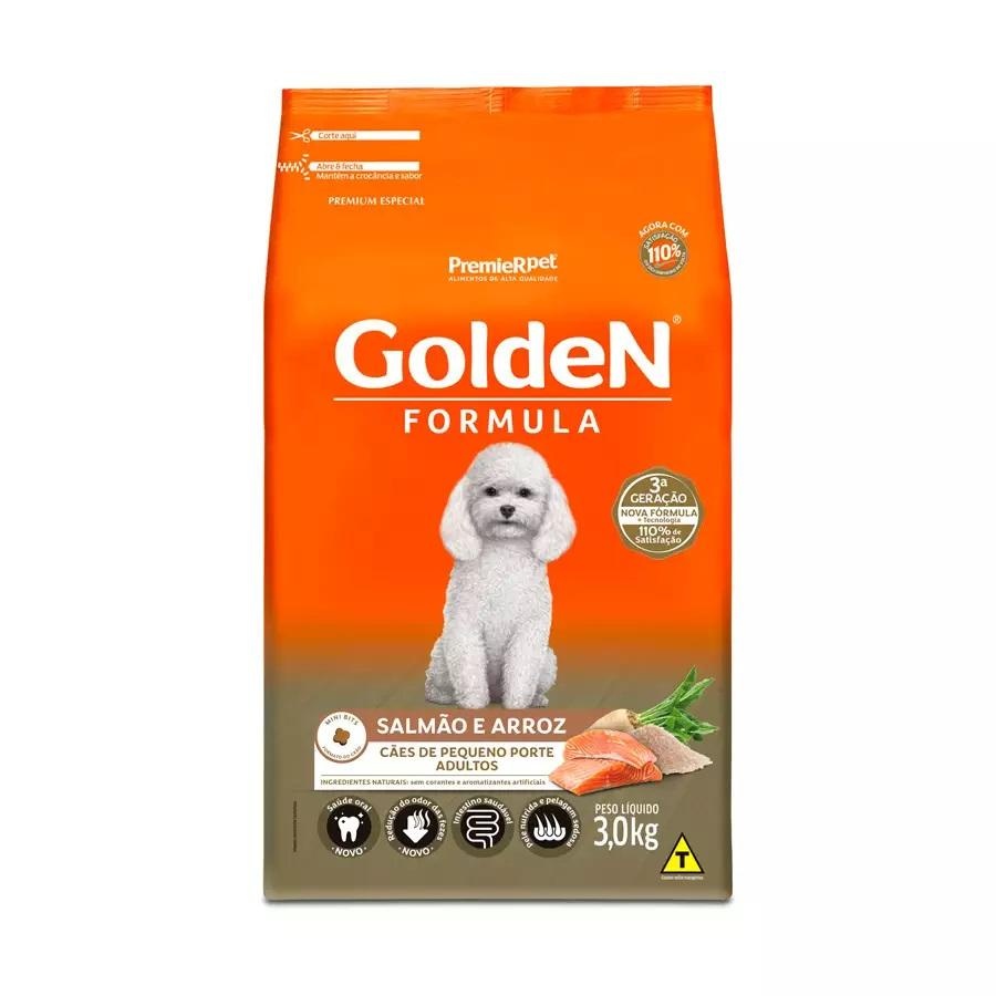 Golden Mini Bits: Ração para Cães Pequenos com Salmão