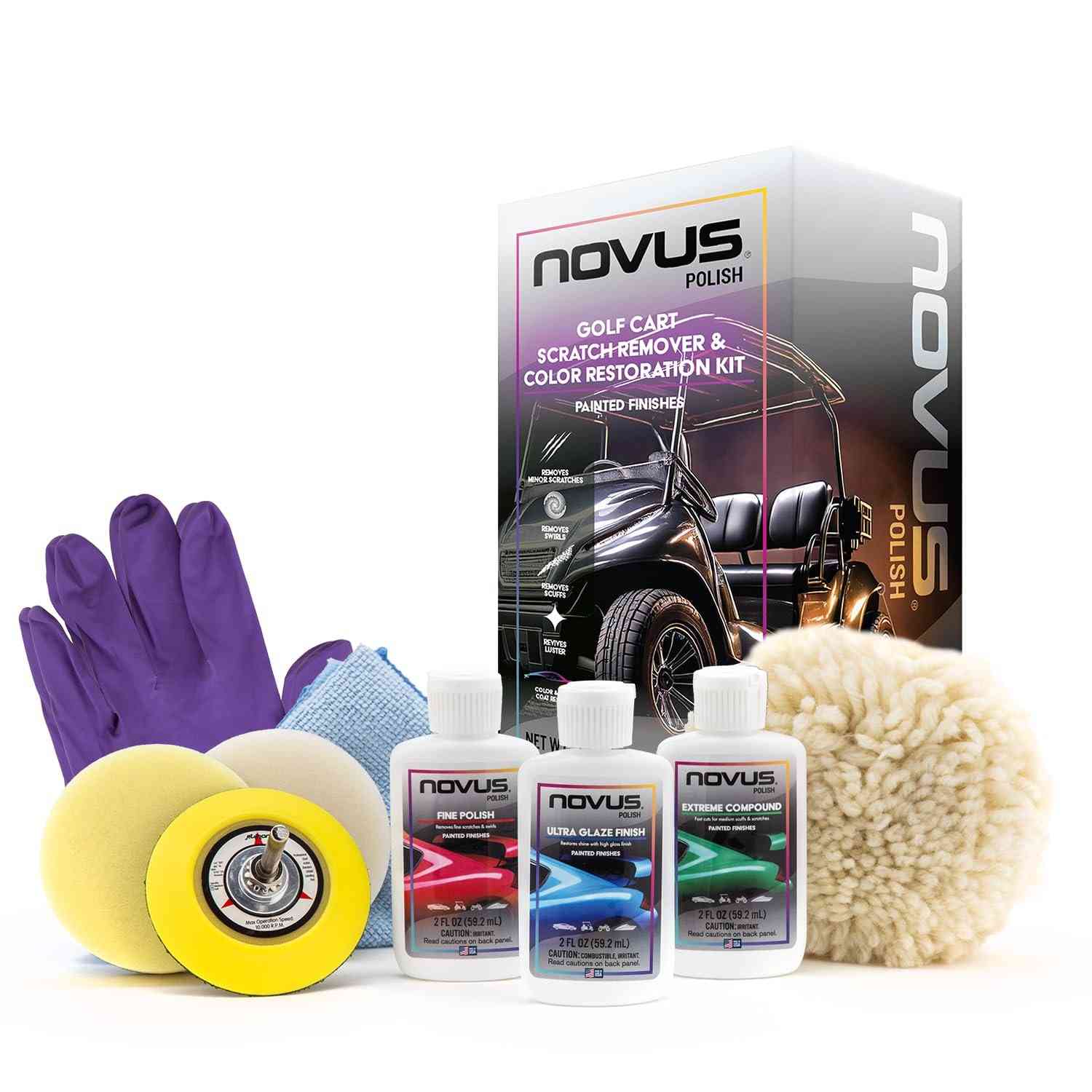 Kit de Polimento para Carrinho de Golfe NOVUS - Restaure Superfícies com Fórmula Profissional