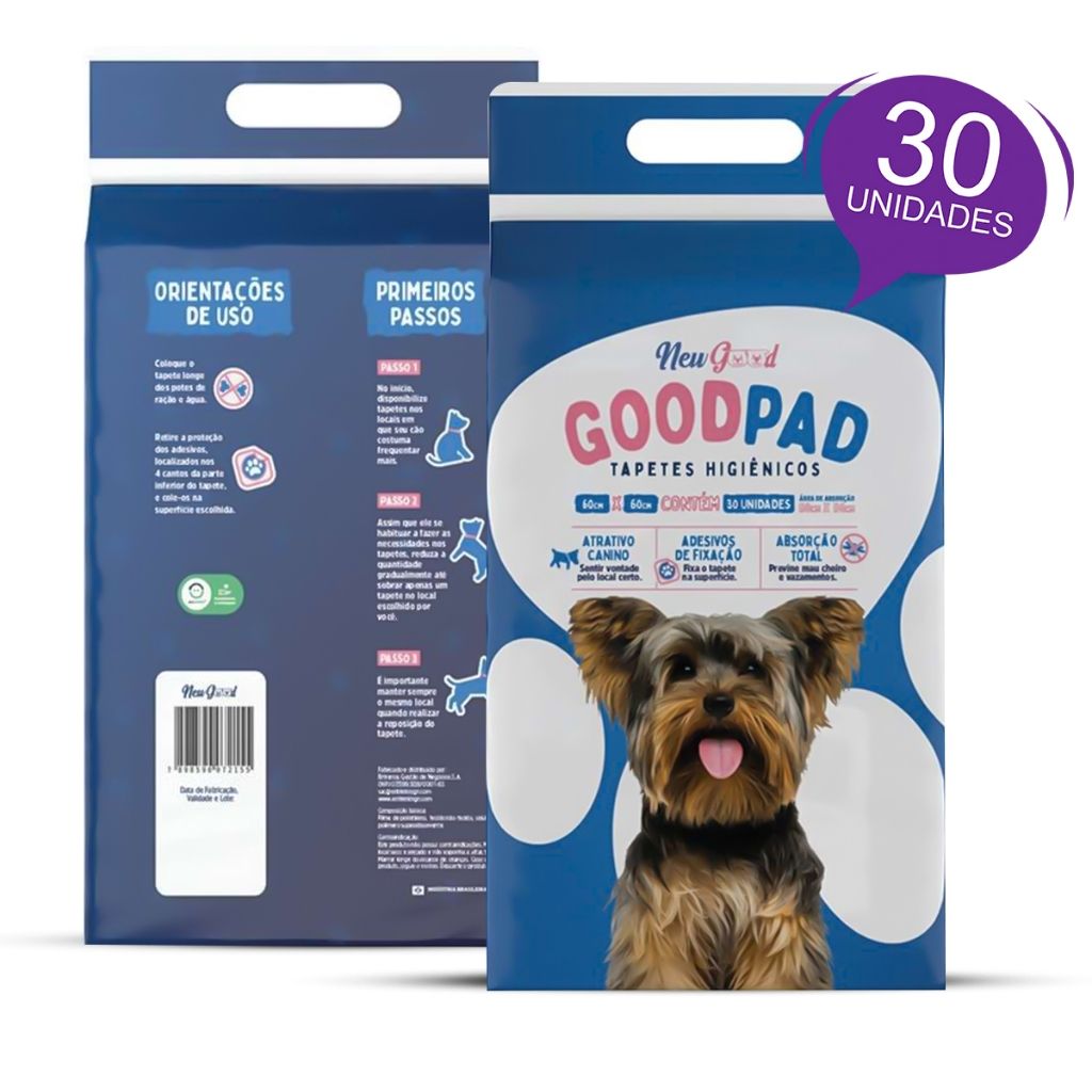 Good Pad: Tapete Higiênico Pet 60x60 – 30 Unidades