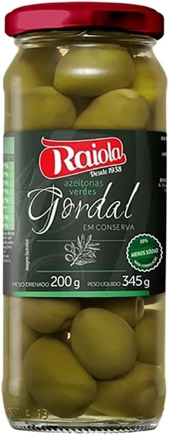 Azeitonas Verdes Gordal Raiola 345g