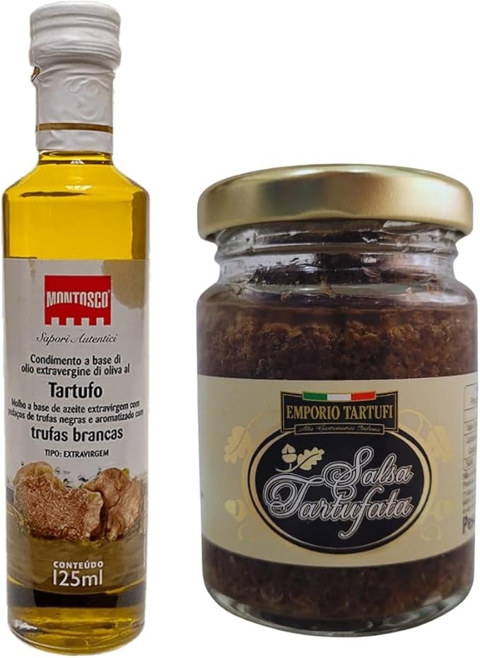 Combo Gourmet Azeite de Trufa Negra Montosco + Salsa Tartufata Emporio Tartufi