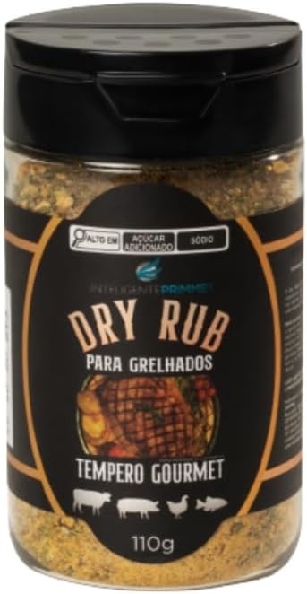 Tempero Gourmet para Grelhados Dry Rub Mistura Seca de Ervas e Especiarias Seco Aromático 110g