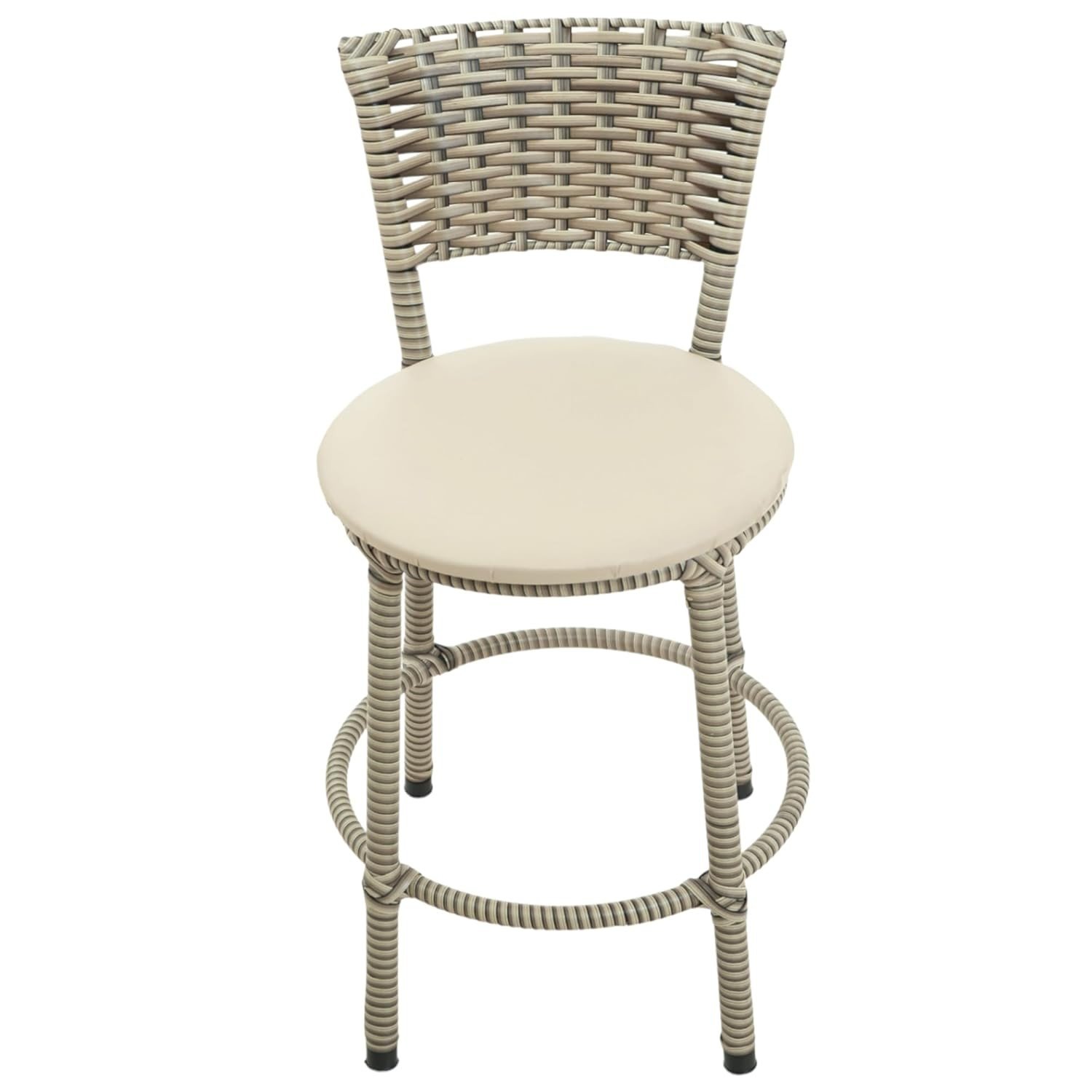 BANQUETA BAIXA ENCAPADA BEGE - Conforto e Estilo para Cozinha e Área Gourmet