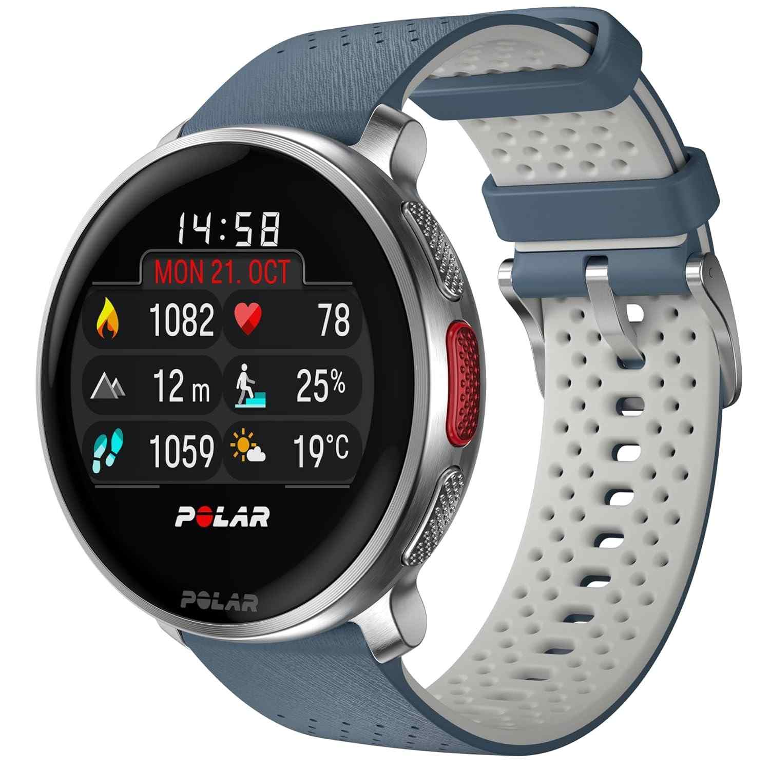 Polar Vantage V3 Azul e Branco: Smartwatch GPS com ECG, SpO2 e Mapas Offline