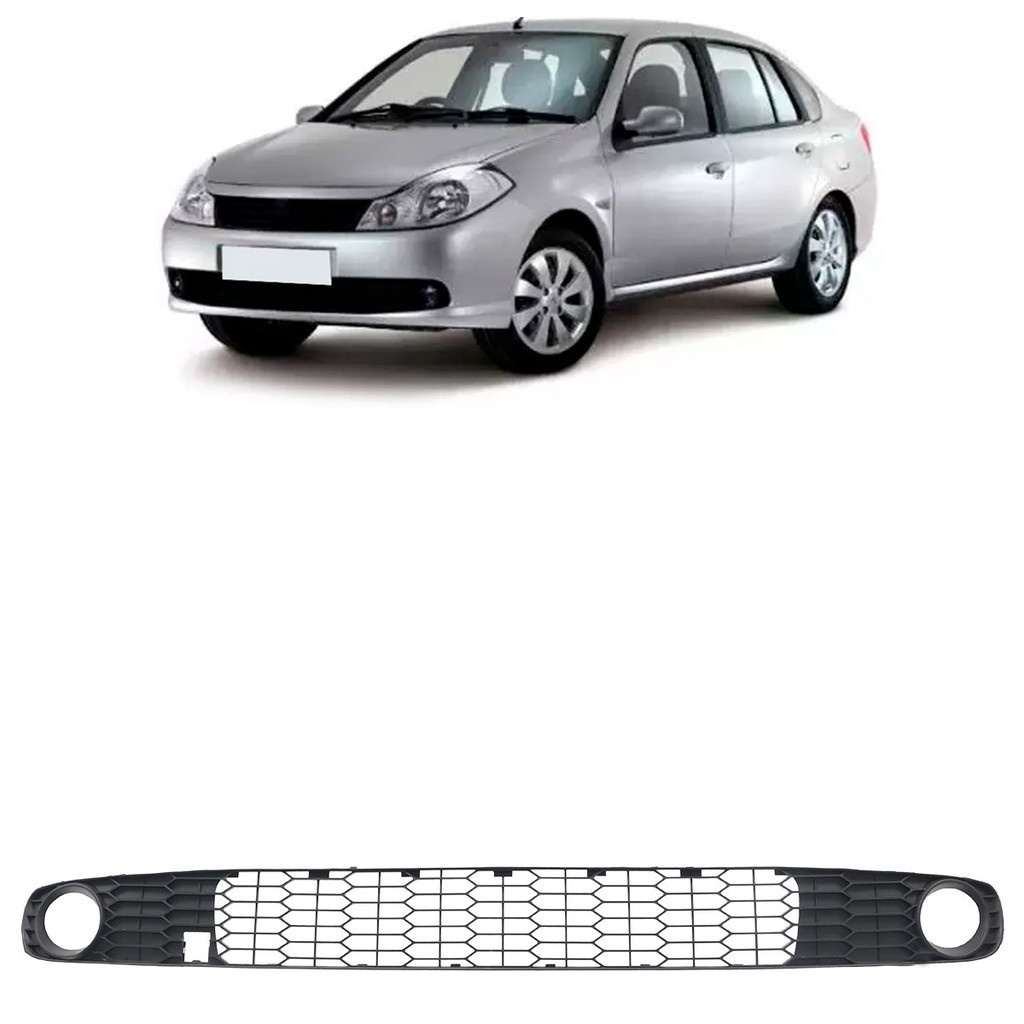 Grade Central Renault Symbol 2009 a 2013 com Furo Milha