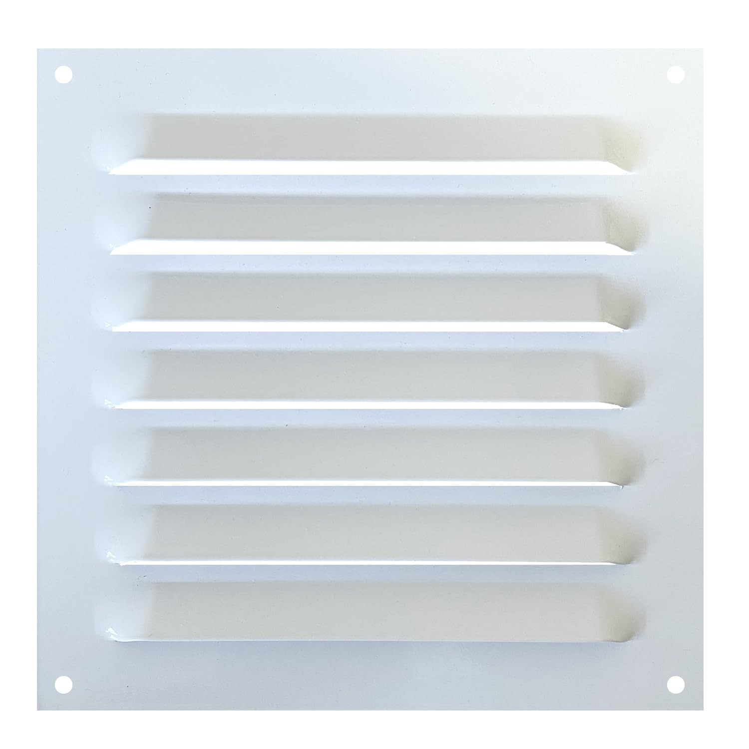 Grade Grelha de Ventilação Quadrada em Alumínio Branca Reforçada 20x20 cm - Ideal para Decoração e Circulação de Ar