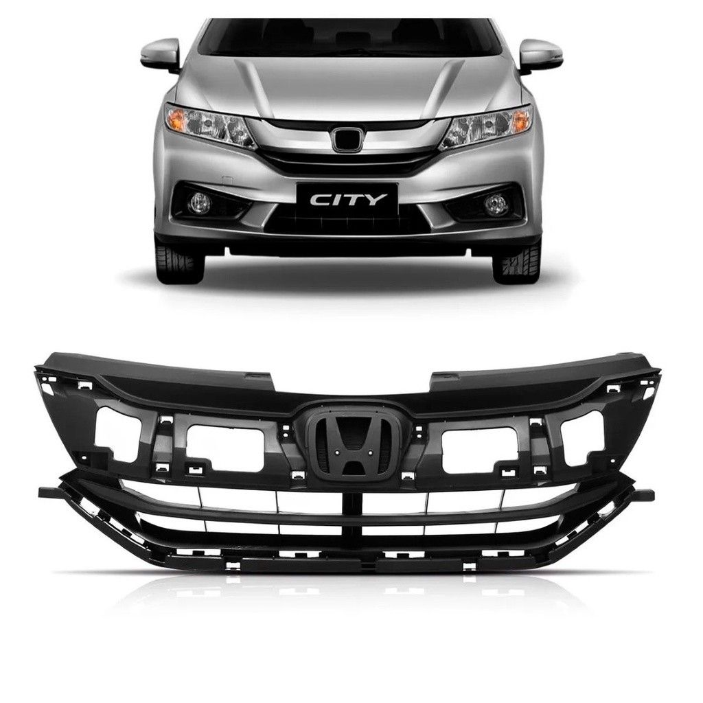 Grade Frontal Honda City 2016-2017 Preta
