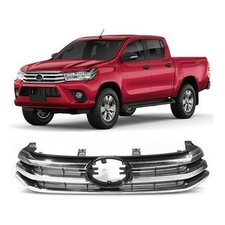 Grade Hilux 2016-2018: Preto e Cromado!