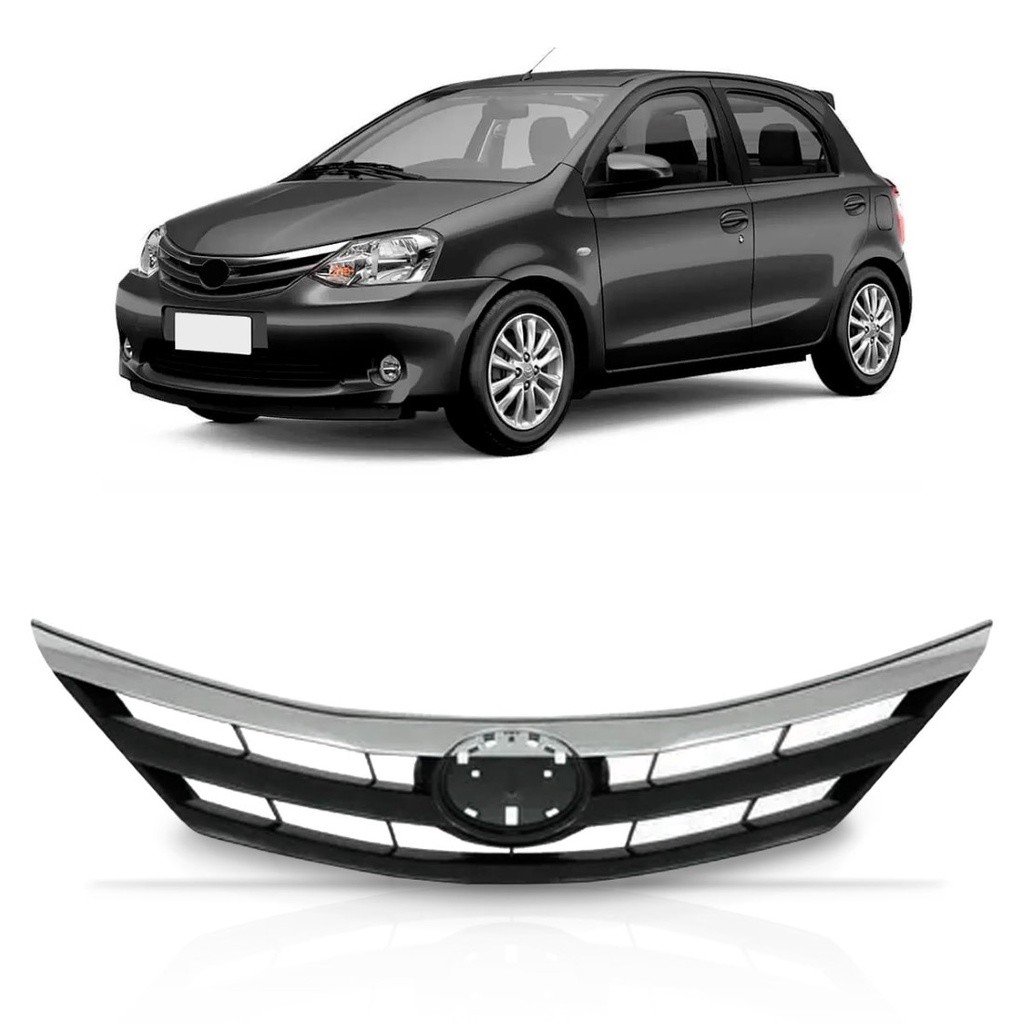 Grade Radiador Etios: Preto e Cromado!