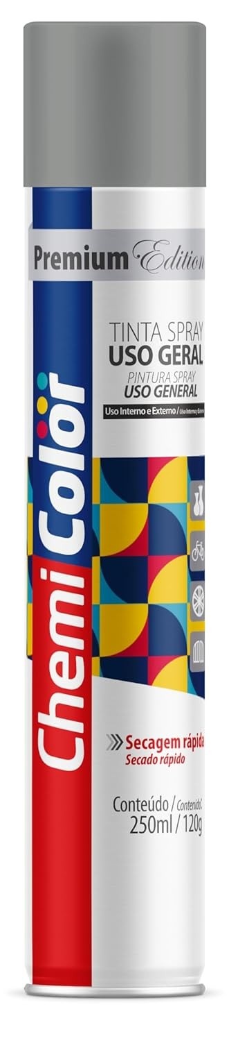 Chemicolor Tinta Grafite Metálico 250ml - Acabamento Premium para Projetos Decorativos