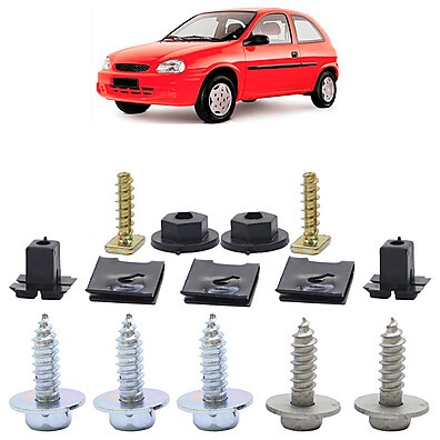Grampos Para-choque Corsa Hatch: Kit 14 Peças